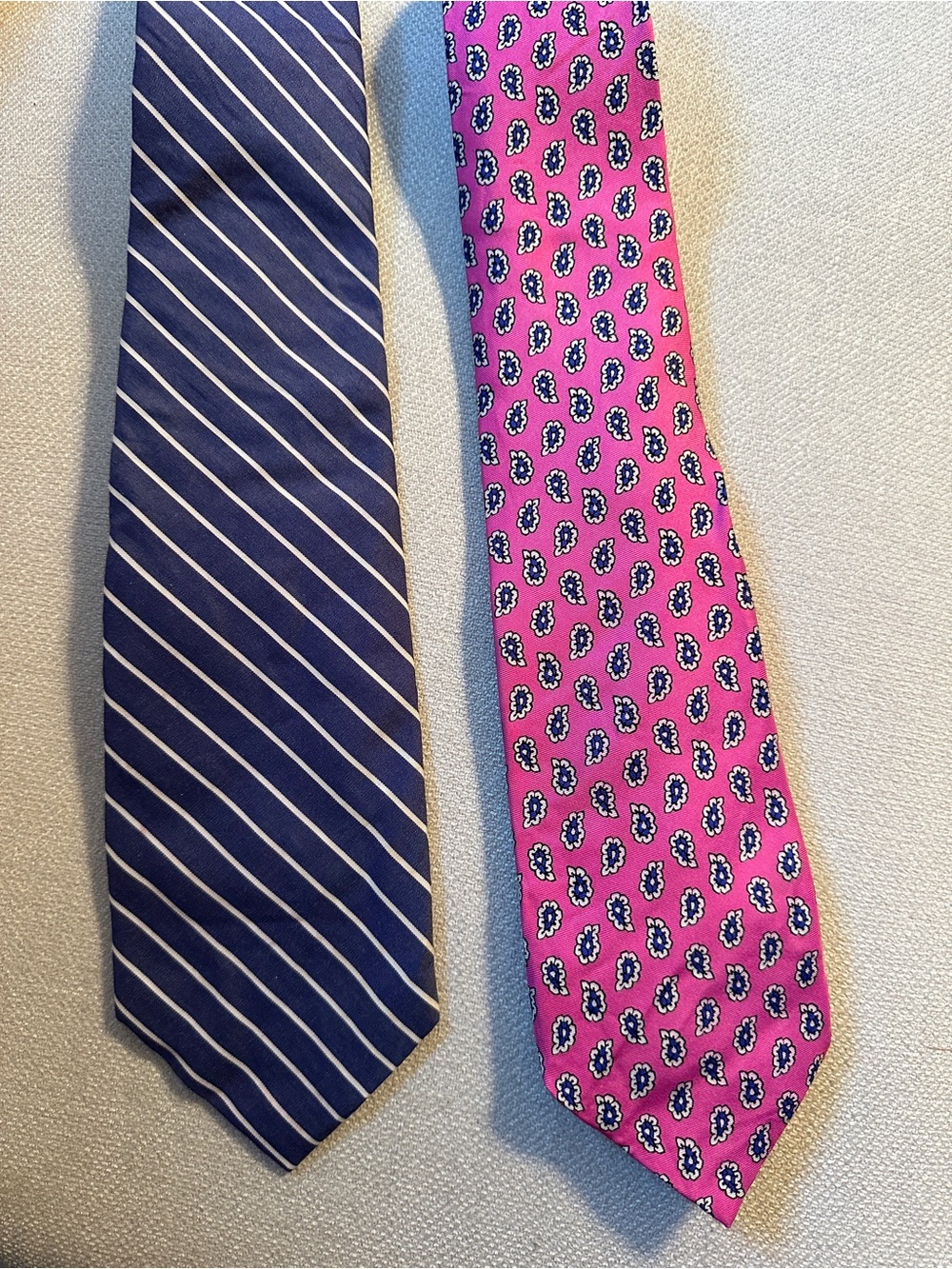 Ralph Lauren Men’s Silk Tie Lot Preppy Pair Polo Striped & Floral